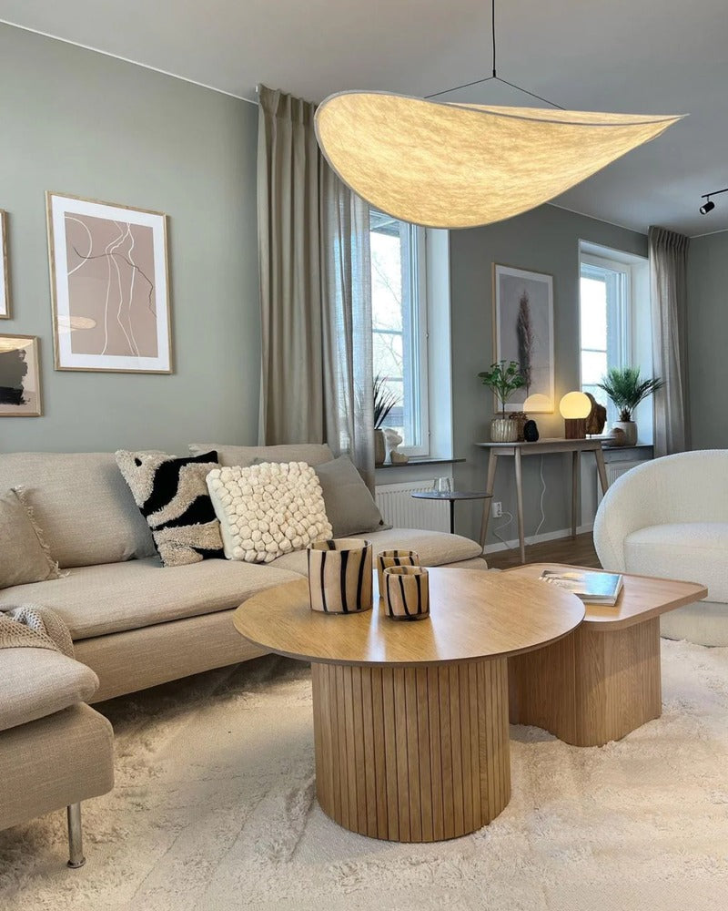 Japandi Stijl Wit Zwarte Hanglamp Kroonluchter