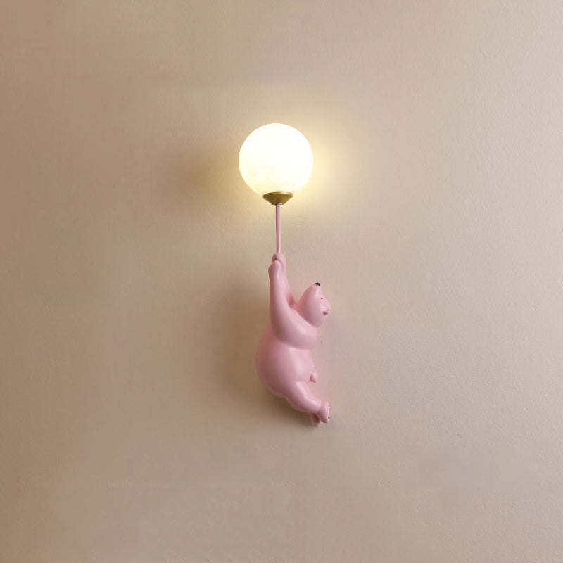 Kindermuurdecoratie met Beer Globe en Zachte LED Verlichting voor een Gezellige Sfeer 5