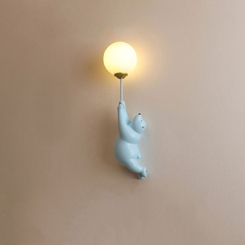 Kindermuurdecoratie met Beer Globe en Zachte LED Verlichting voor een Gezellige Sfeer 6
