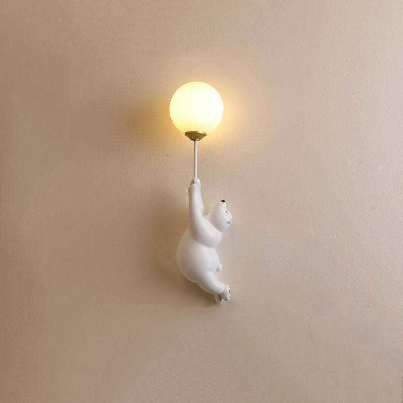 Kindermuurdecoratie met Beer Globe en Zachte LED Verlichting voor een Gezellige Sfeer 7