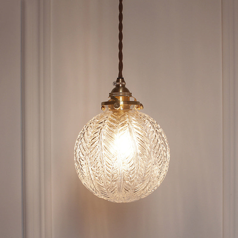 Hanglamp Glazen Bol met Koord Doorzichtig