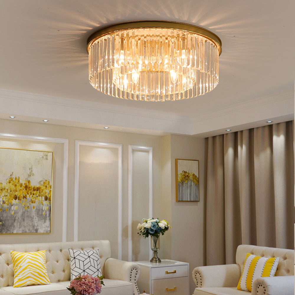 Kristallen Plafondlamp voor Slaapkamer en Woonkamer – E14 Fitting Plafonniere met Luxe Verlichting 0