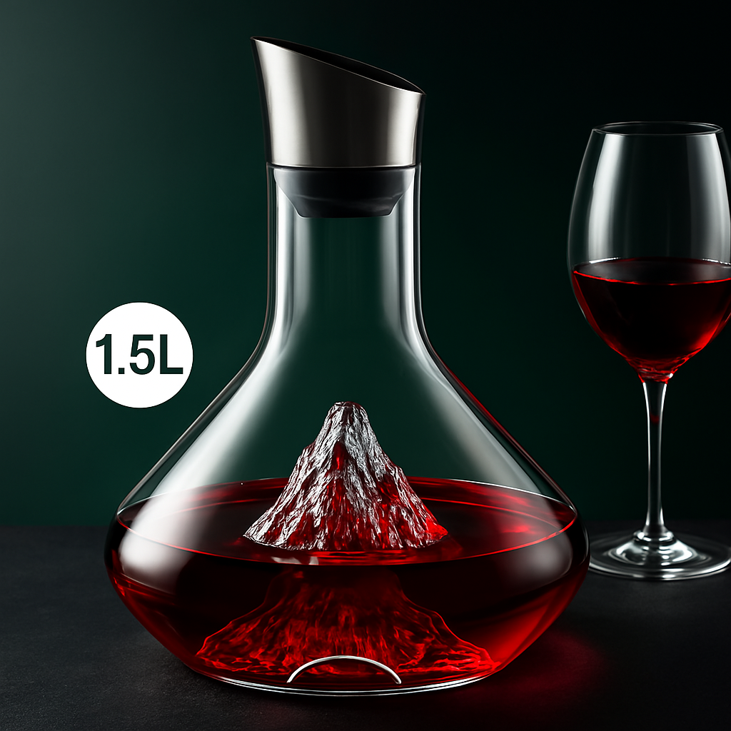 Kristallen Wijnkaraf met IJsbergontwerp en 1500 ml Capaciteit 3