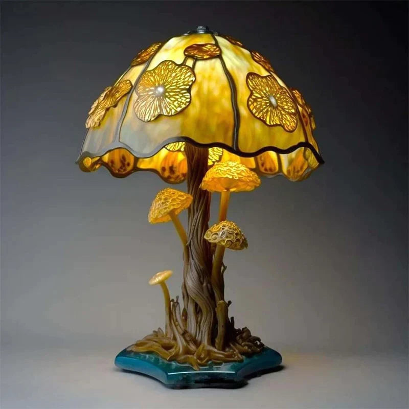 Kunstzinnige Glas-in-lood Tafellamp voor Sfeervolle Verlichting – Binnengebruik, Warm Wit Licht 5