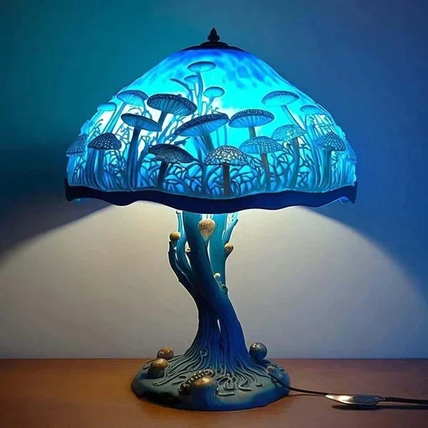Kunstzinnige Glas-in-lood Tafellamp voor Sfeervolle Verlichting – Binnengebruik, Warm Wit Licht 8