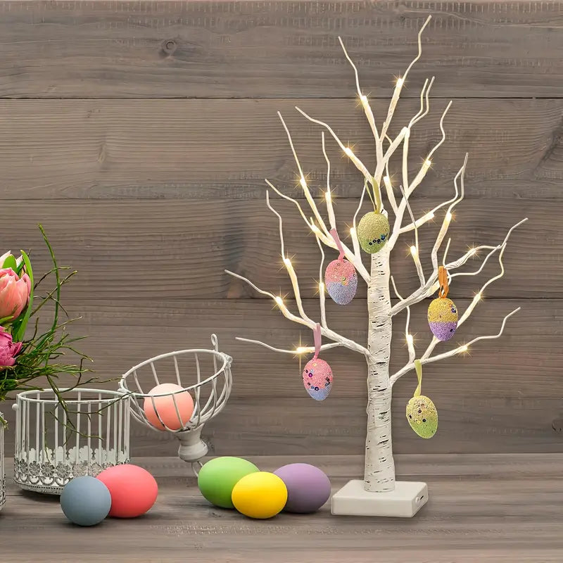 LED Berkenboom Verlichting – 24 Wit LED Lichten voor Feestelijke Decoratie – USB en Batterij Voeding 1