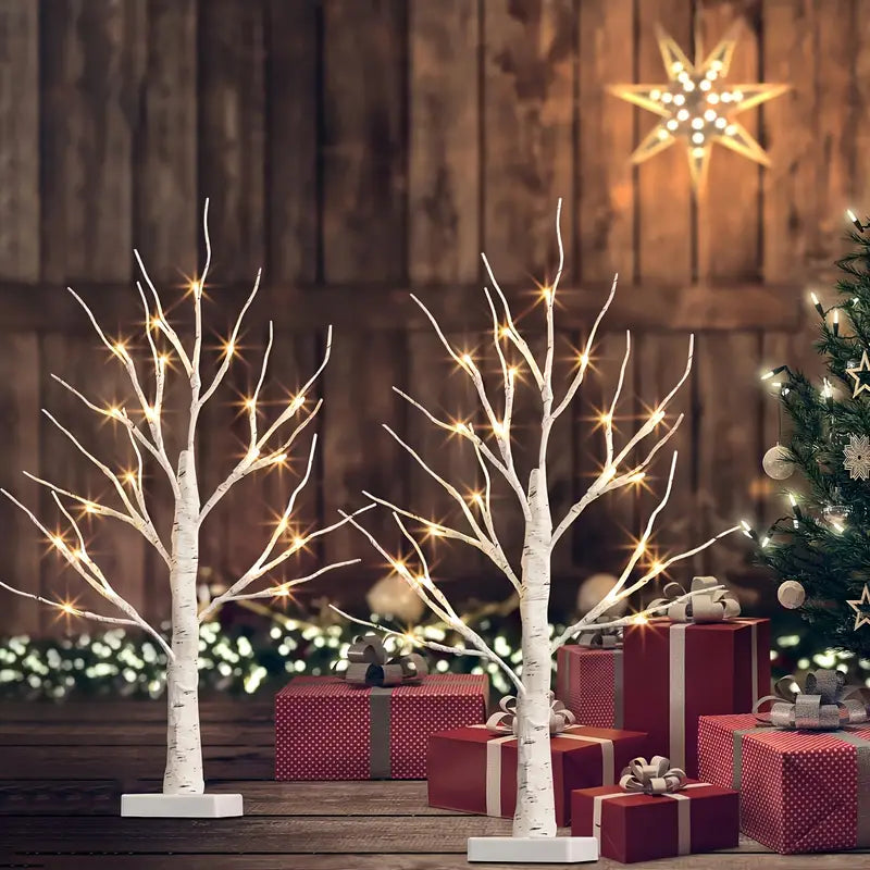 LED Berkenboom Verlichting – 24 Wit LED Lichten voor Feestelijke Decoratie – USB en Batterij Voeding 5