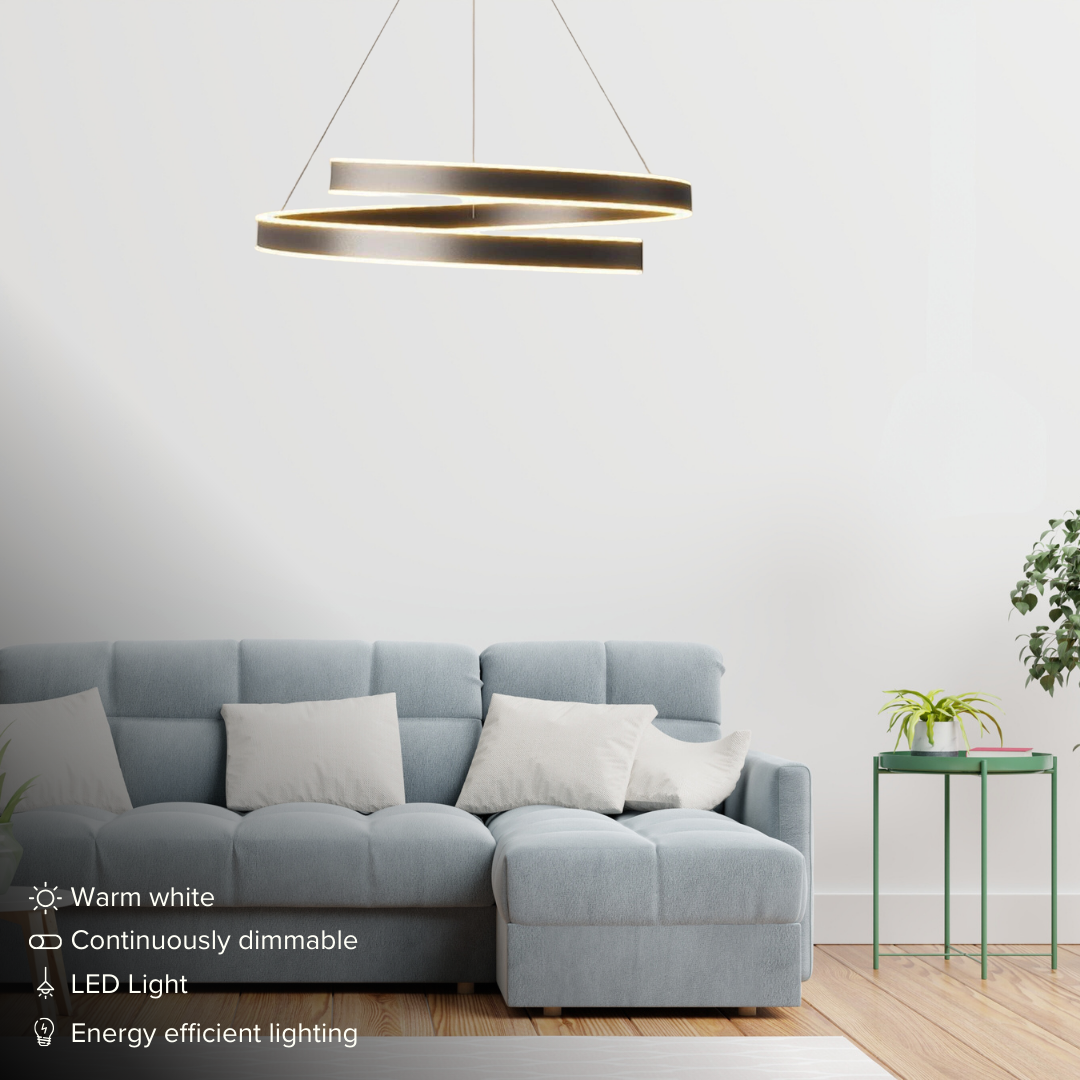 Spiraal LED Plafondlamp met Dimbare Helderheid
