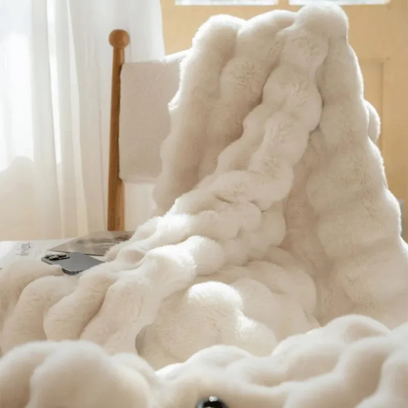 Luxe Faux Fur Winterdeken - Dubbelzijdige Deken voor Warmte en Comfort, Geschikt voor Bed en Bank 5
