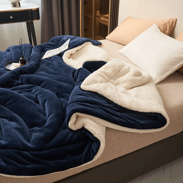 Warm en Zacht Fleece Deken Marineblauw