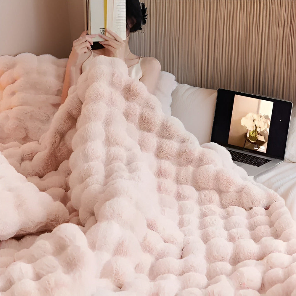 Luxe Fleece Deken 100x160cm – Fluffy Fleece Deken voor Comfort en Warmte Binnen en Buiten 6