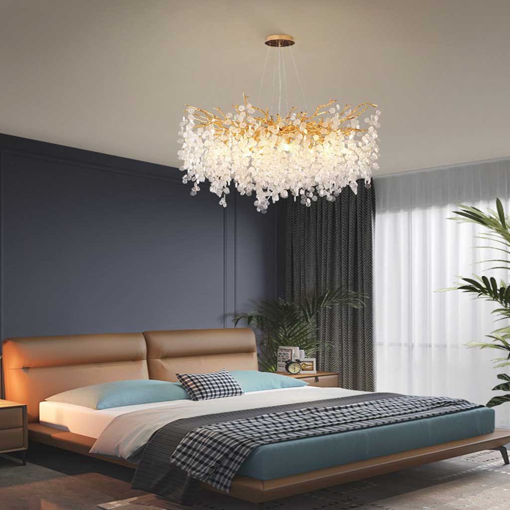 Luxe Gouden Kroonluchter met Kristallen Takken – Moderne Kroonluchter voor Woonkamer en Eetkamer 2