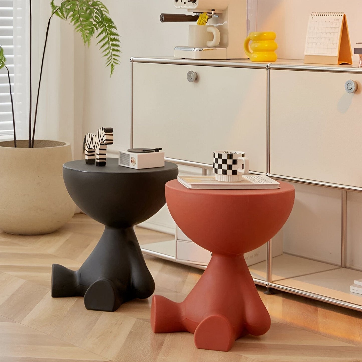Luxe Ronde Salontafel – Elegante Bijzettafel voor Woonkamer en Stoel 6