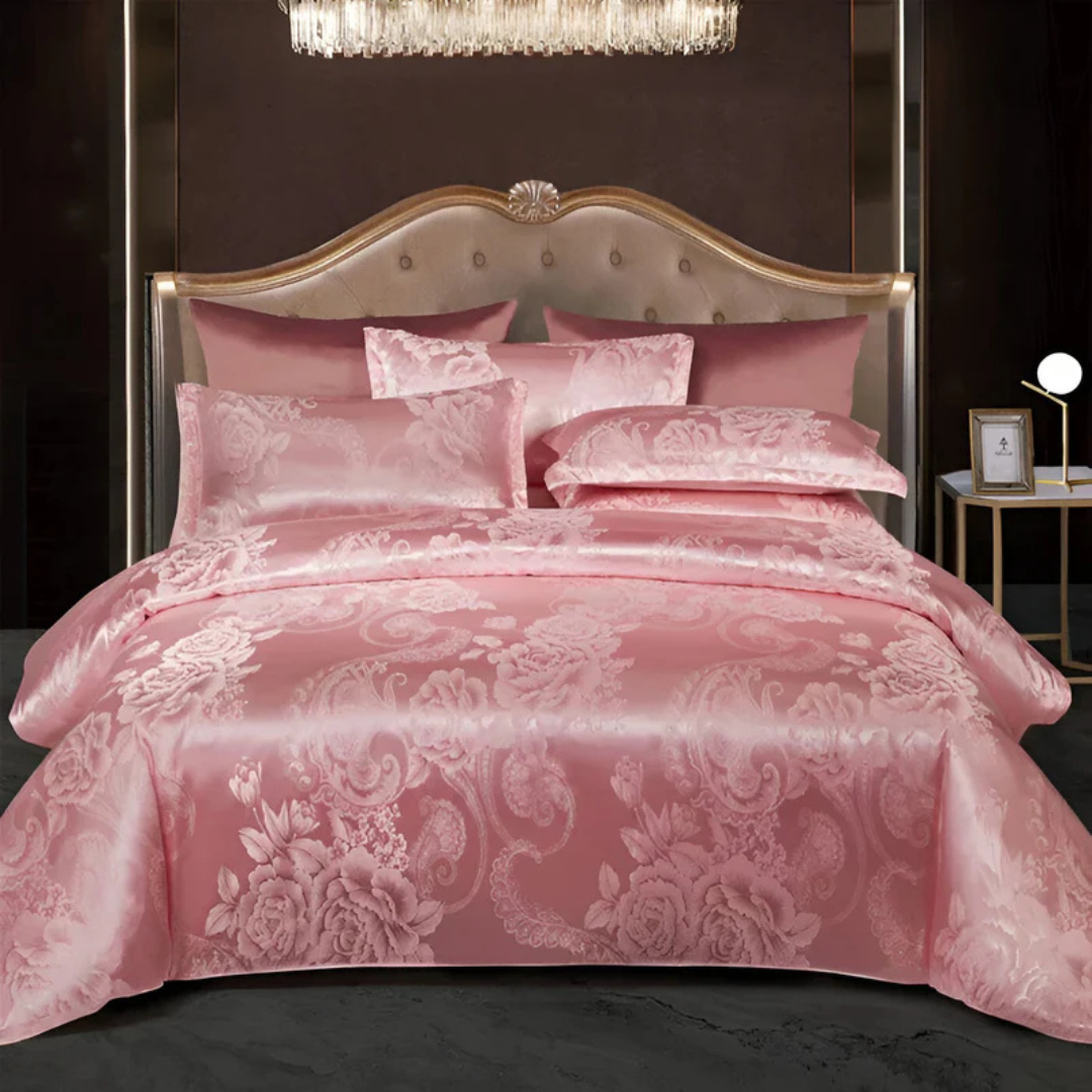 Luxe Satijnen Bedovertrek met Jacquard Design – Zijdezacht en Ademend Beddengoed voor Ultiem Comfort 4