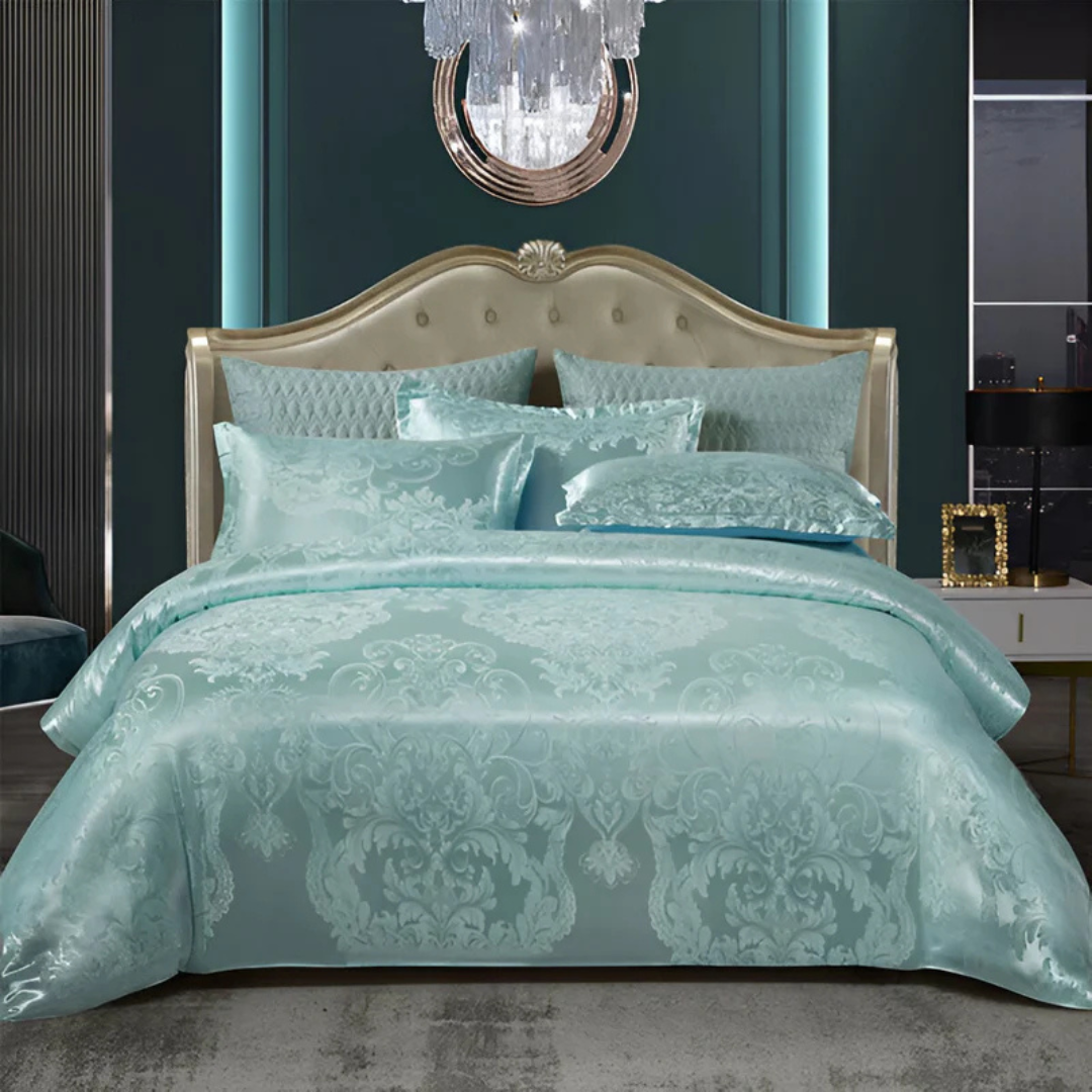 Luxe Satijnen Bedovertrek met Jacquard Design – Zijdezacht en Ademend Beddengoed voor Ultiem Comfort 6