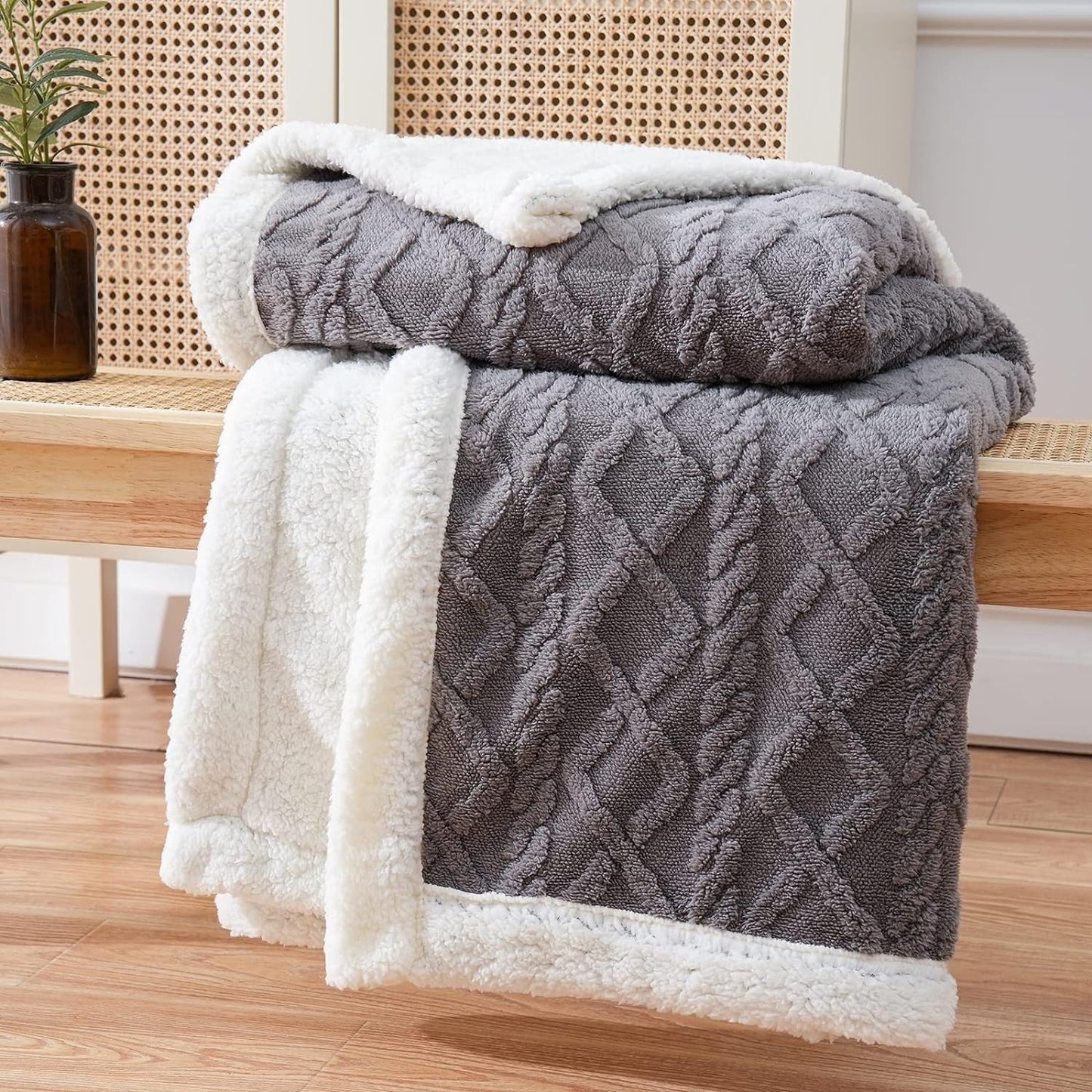 Luxe Sherpa Dekentje van Geborsteld Fleece voor Comfort en Warmte – Verkrijgbaar in Diverse Maten 1