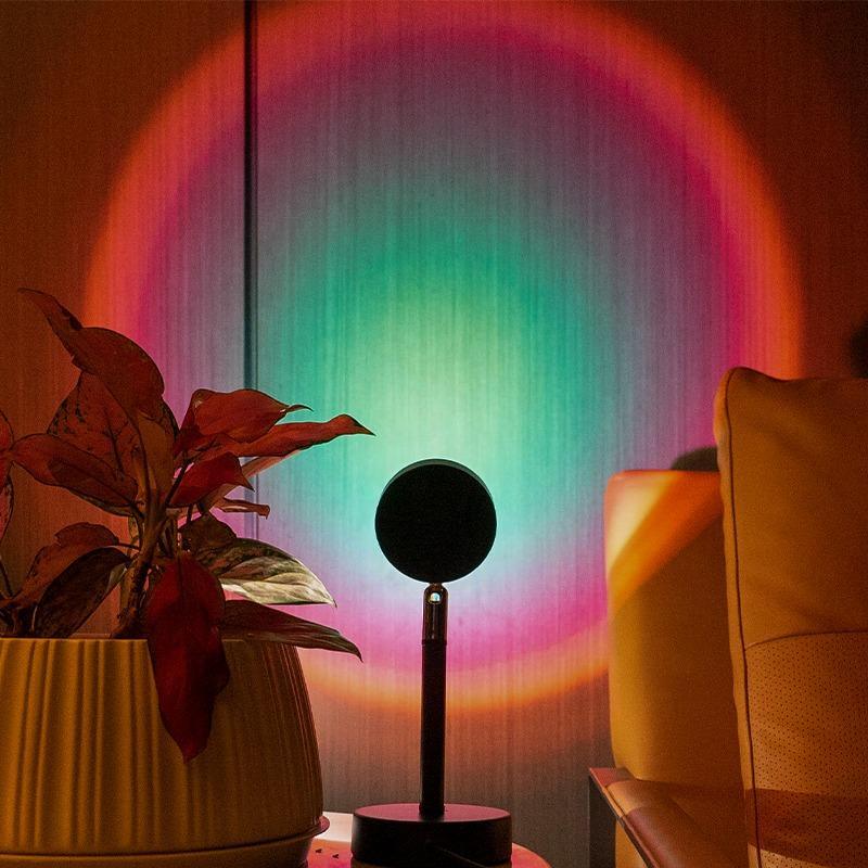 Mini Sunset Orb - LED Sfeerlicht voor Ontspanning in Slaapkamer en Woonkamer - Amber 15 cm 1