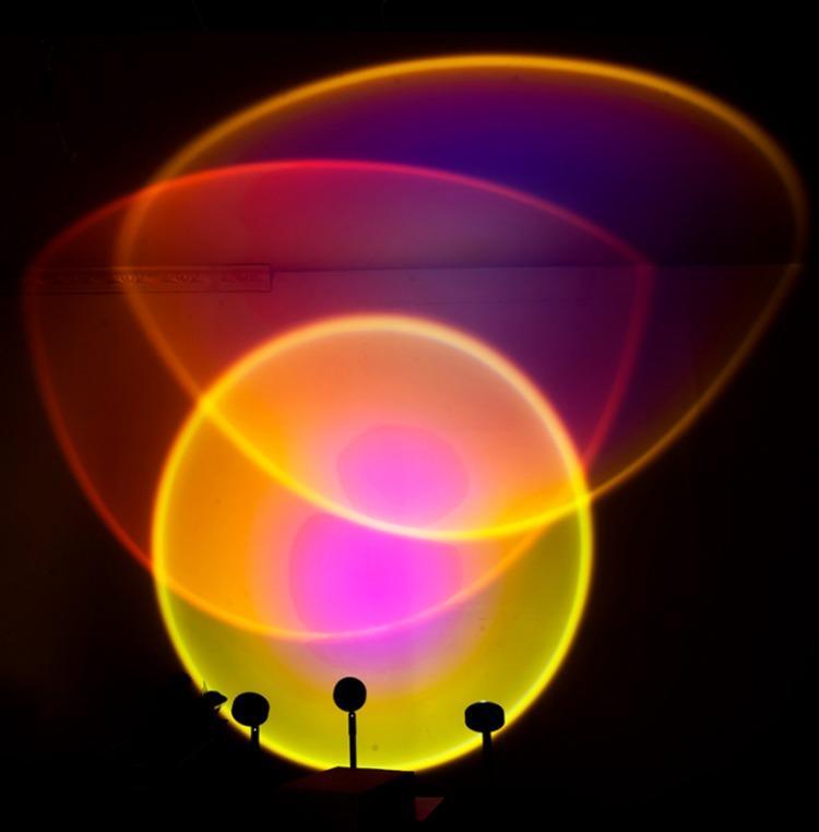 Mini Sunset Orb - LED Sfeerlicht voor Ontspanning in Slaapkamer en Woonkamer - Amber 15 cm 3
