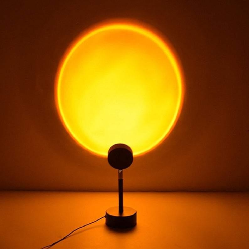Mini Sunset Orb - LED Sfeerlicht voor Ontspanning in Slaapkamer en Woonkamer - Amber 15 cm 4