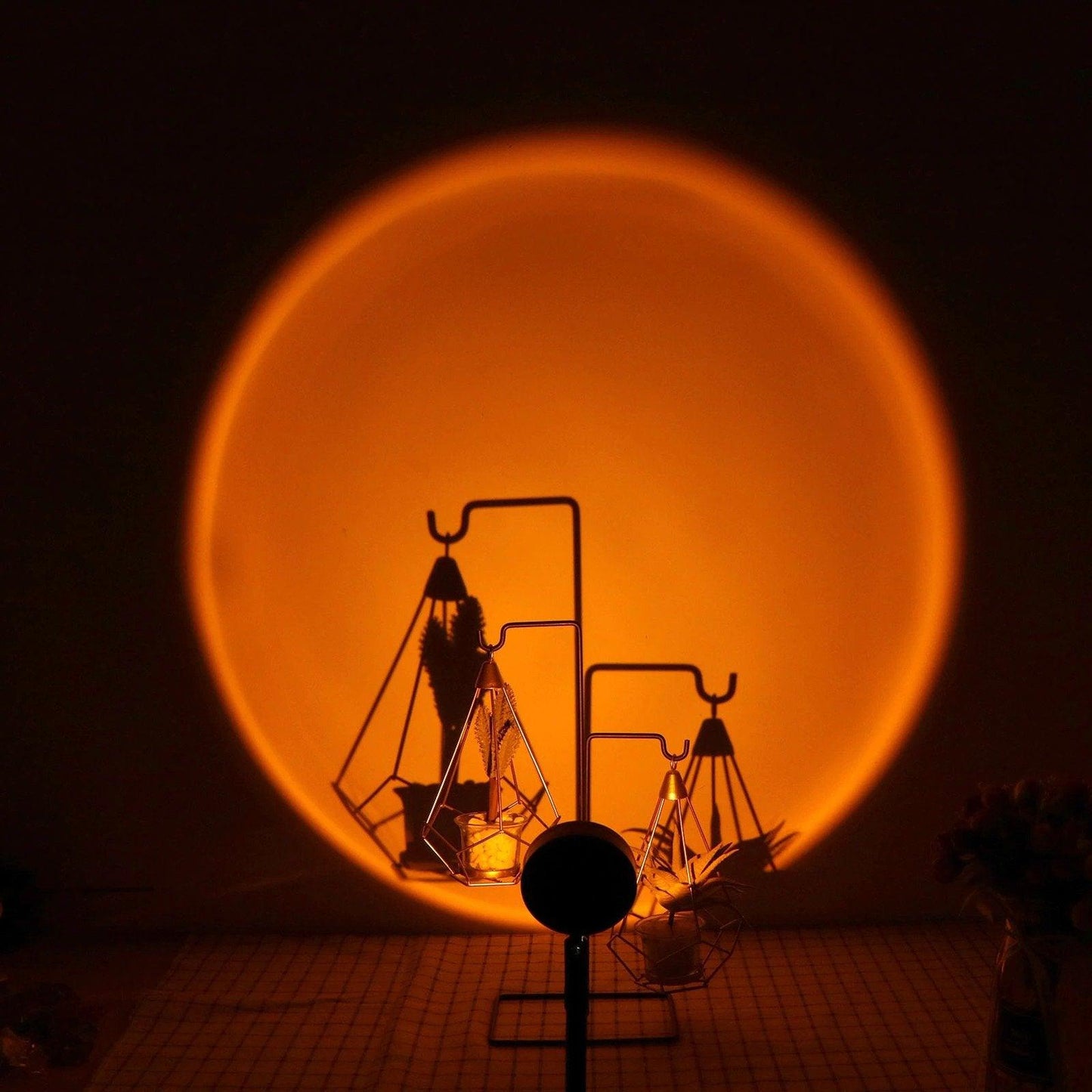 Mini Sunset Orb - LED Sfeerlicht voor Ontspanning in Slaapkamer en Woonkamer - Amber 15 cm 7