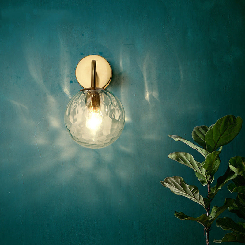 Wandlamp Modern Glas Goud Bolvorm