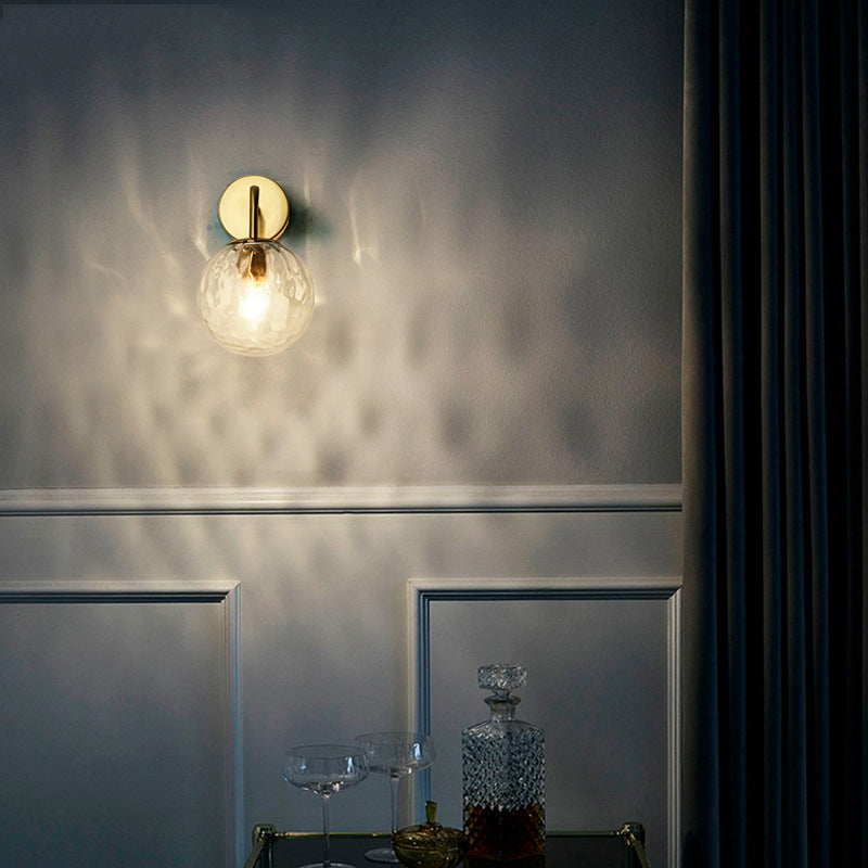Wandlamp Modern Glas Goud Bolvorm