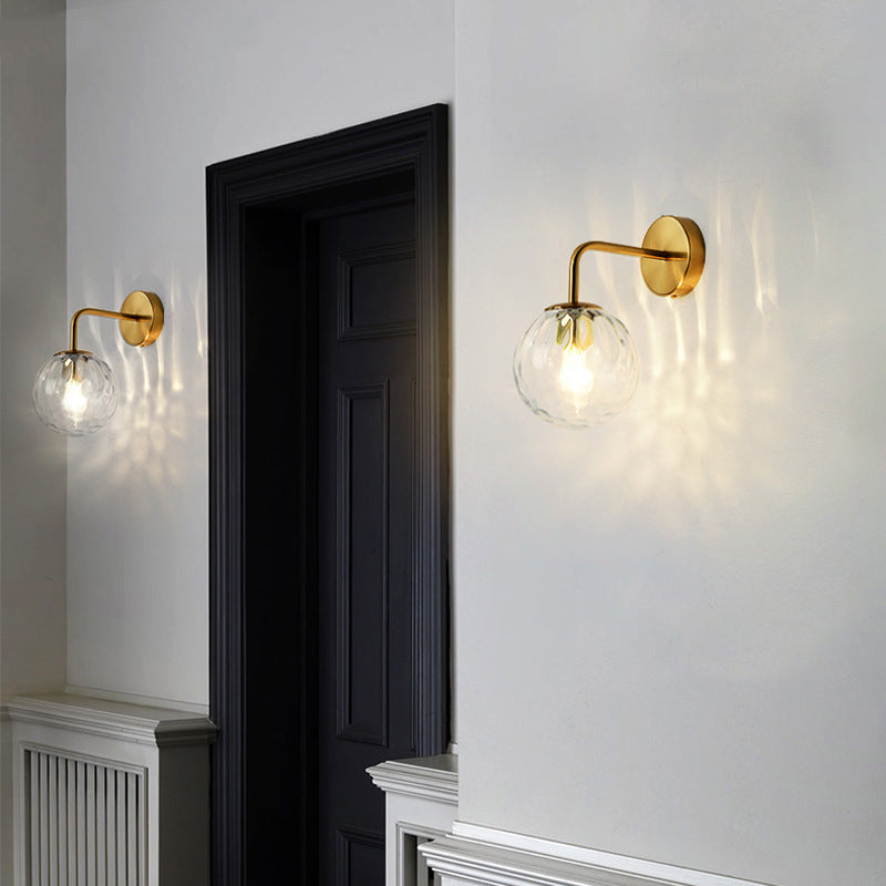 Minimalistische Gouden Wandlamp van Glas voor Binnen – Modern Design Muurlamp met 1 Lichtpunt 4