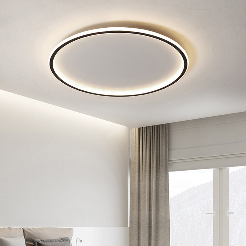 Minimalistische LED Plafondlamp met Afstandsbediening - Zwart Plafonnière voor Slaapkamer 2