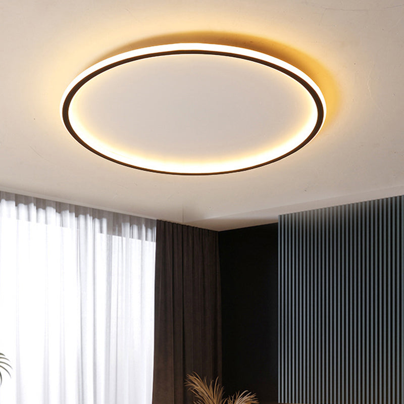 Minimalistische LED Plafondlamp met Afstandsbediening - Zwart Plafonnière voor Slaapkamer 3