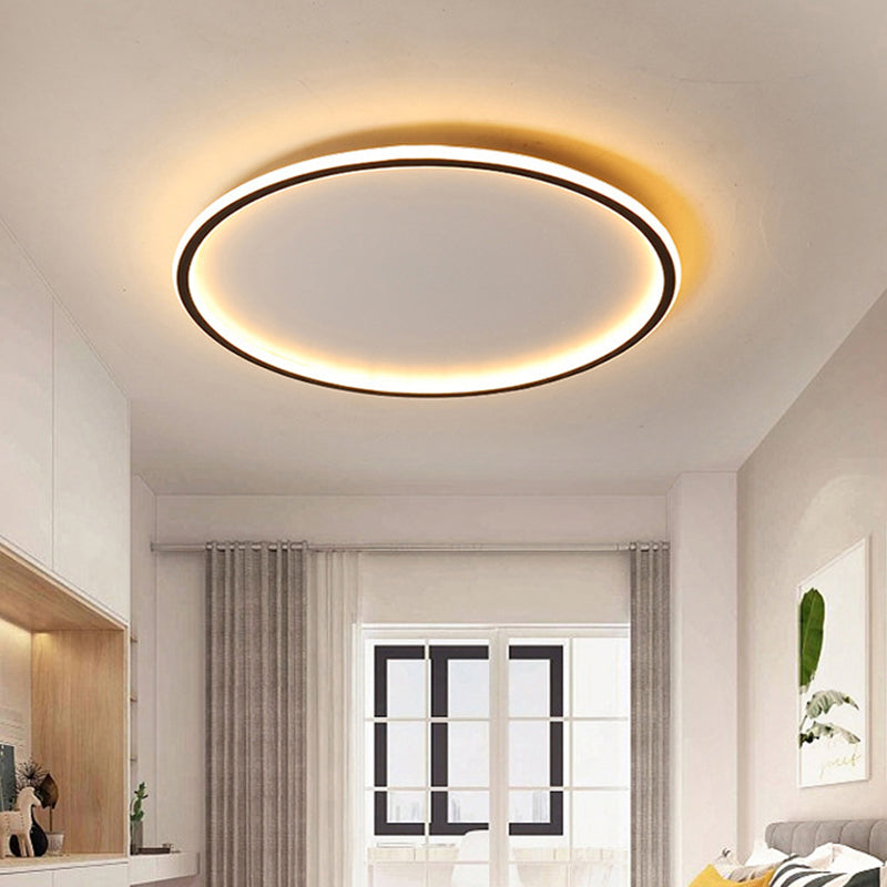 Minimalistische LED Plafondlamp met Afstandsbediening - Zwart Plafonnière voor Slaapkamer 4