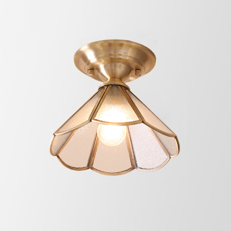 Minimalistische Messing Plafondlamp – Semi-Flush Mount Verlichting voor Woonkamer en Slaapkamer 1