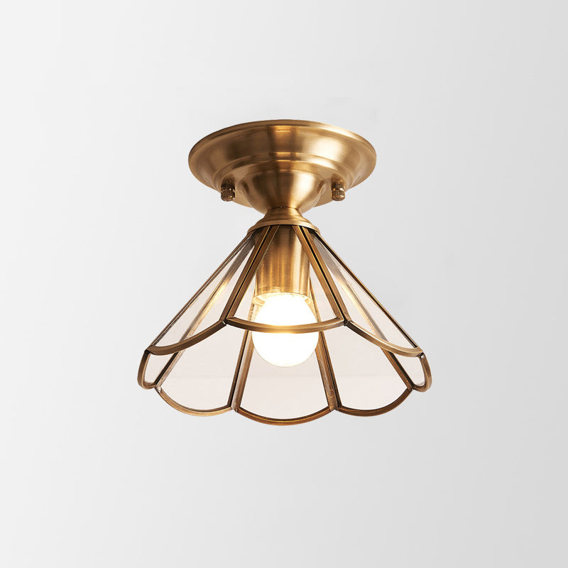 Minimalistische Messing Plafondlamp – Semi-Flush Mount Verlichting voor Woonkamer en Slaapkamer 3