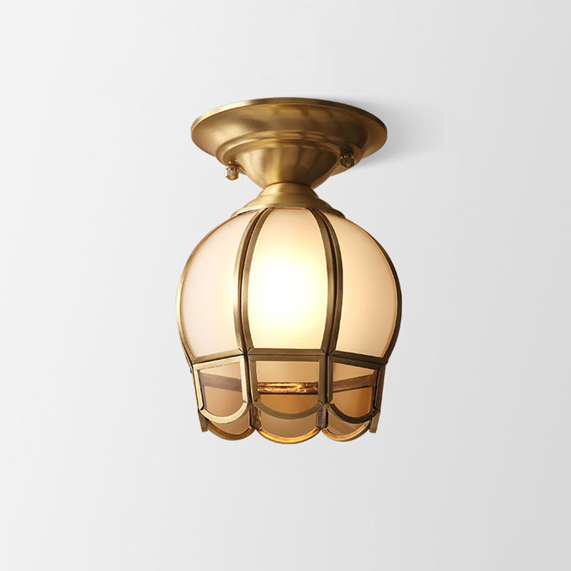 Minimalistische Messing Plafondlamp – Semi-Flush Mount Verlichting voor Woonkamer en Slaapkamer 4