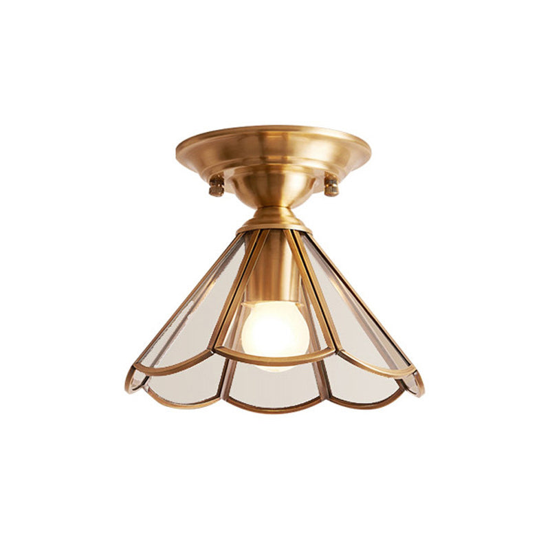 Minimalistische Messing Plafondlamp – Semi-Flush Mount Verlichting voor Woonkamer en Slaapkamer 6