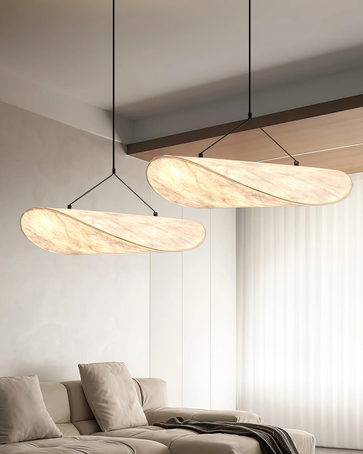 Minimalistische Pendel Lamp L'Éclipse Japandi – Scandinavisch en Japans Design voor Binnengebruik 7