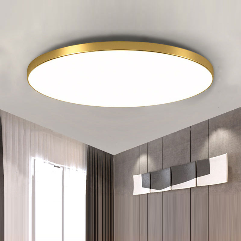 Minimalistische Dunne Ronde LED Plafondlamp Goud