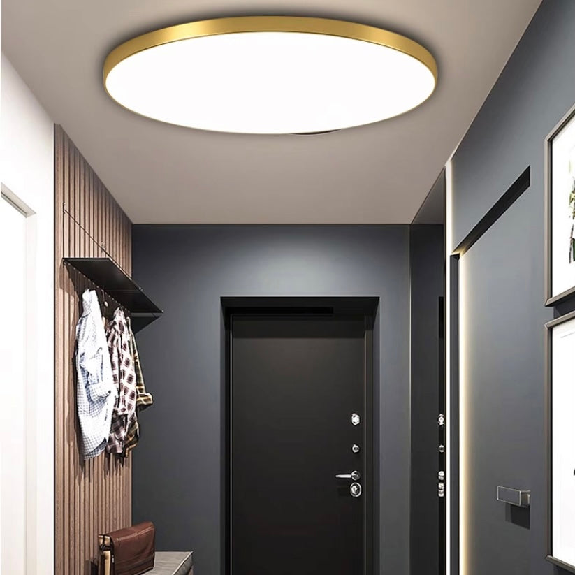 Minimalistische Dunne Ronde LED Plafondlamp Goud