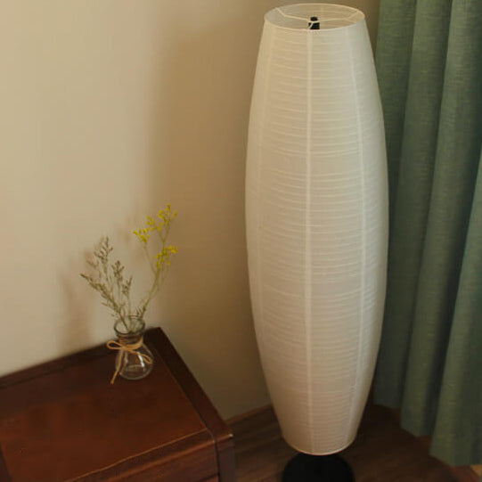Minimalistische Vloerlamp Zwart met 2 Lichten van Rijstpapier – Modern Design voor Woonkamer 3