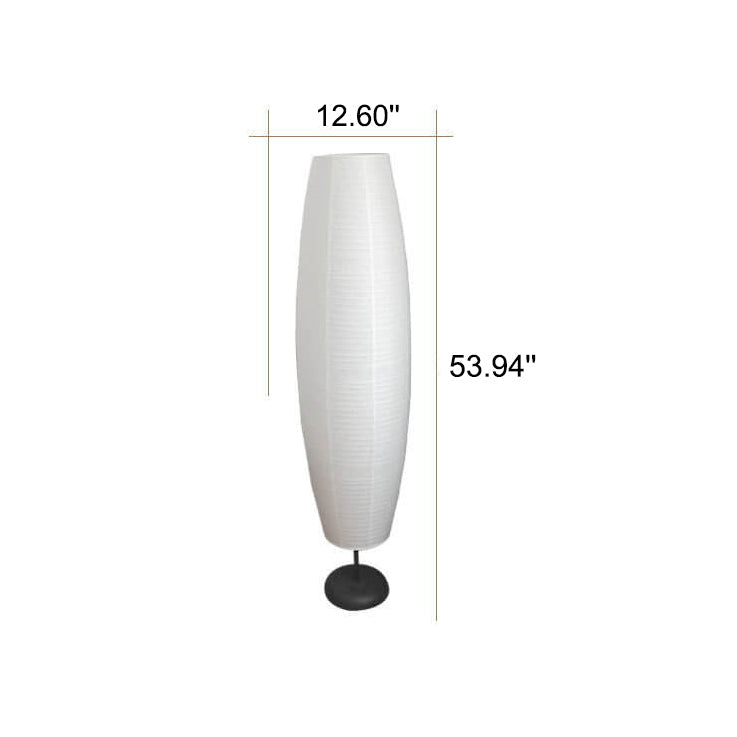 Minimalistische Vloerlamp Zwart met 2 Lichten van Rijstpapier – Modern Design voor Woonkamer 5