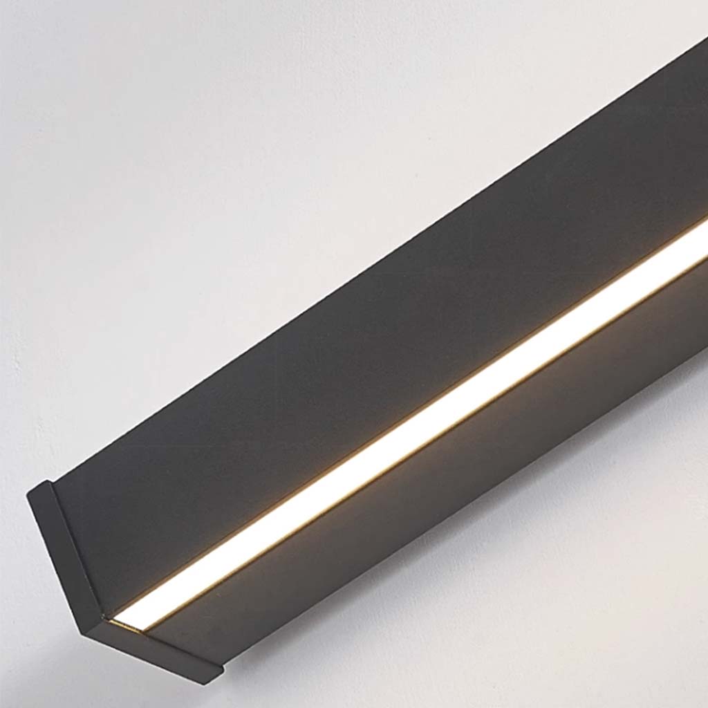 Minimalistische Wandlamp Zwart met Dimbare LED Verlichting voor Binnen - Lange Lineaire Muurlamp 6