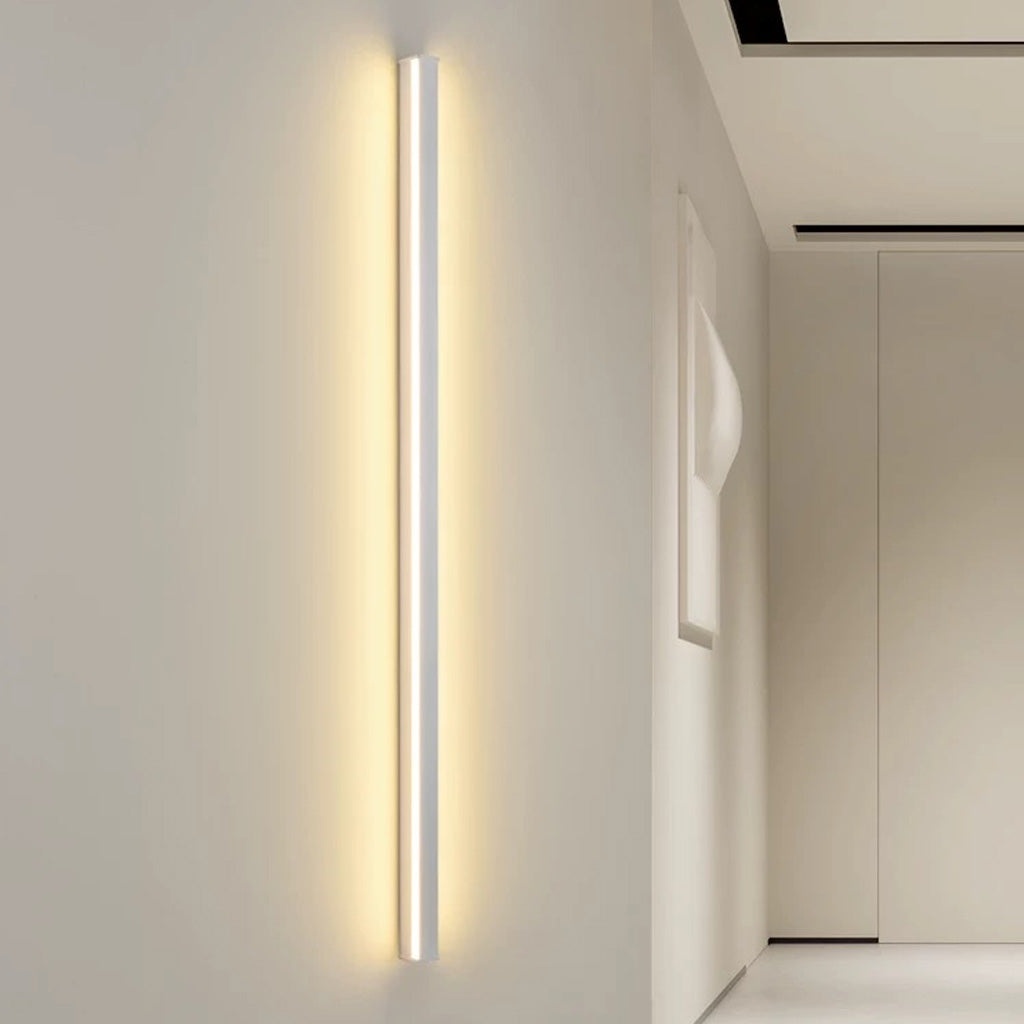 Minimalistische Wandlamp Zwart met Dimbare LED Verlichting voor Binnen - Lange Lineaire Muurlamp 7