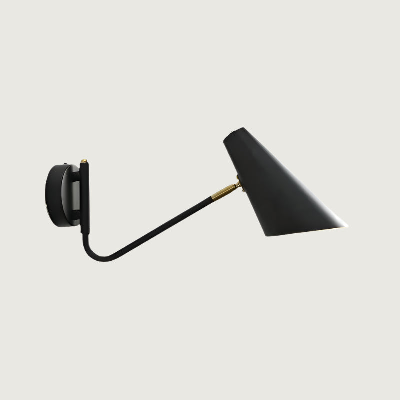 Minimalistische Wandlamp Zwart van Metaal met Roterend Ontwerp en LED Verlichting 1