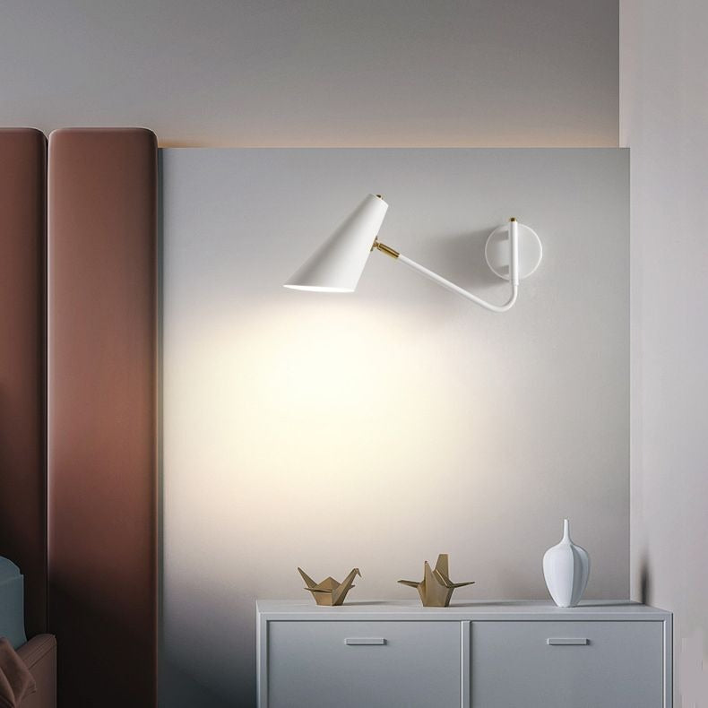 Minimalistische Wandlamp Zwart van Metaal met Roterend Ontwerp en LED Verlichting 5