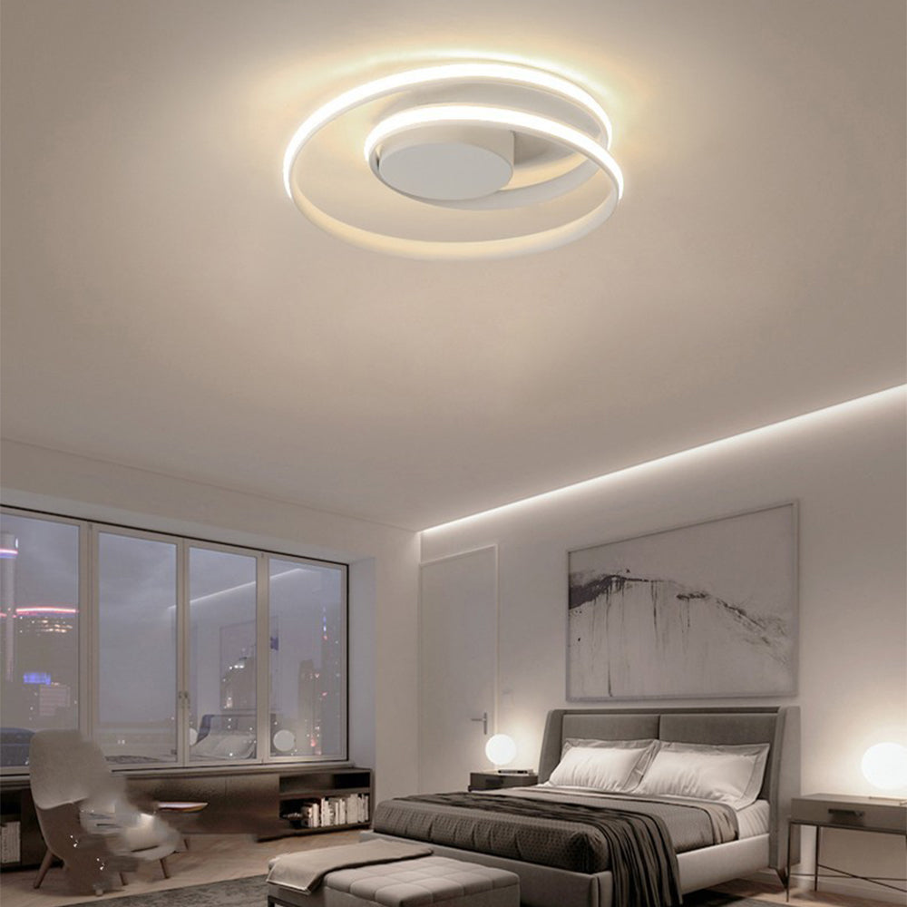 Minimalistische Zwarte Plafondlamp met Geometrisch Ontwerp voor Slaapkamer en Woonkamer 1