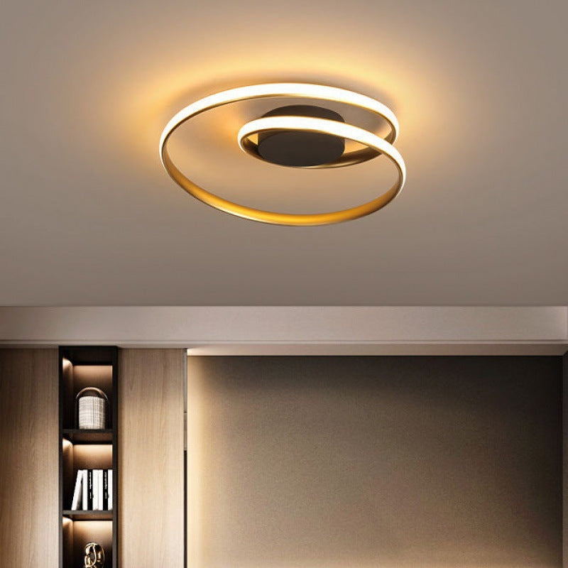 Minimalistische Zwarte Plafondlamp met Geometrisch Ontwerp voor Slaapkamer en Woonkamer 11
