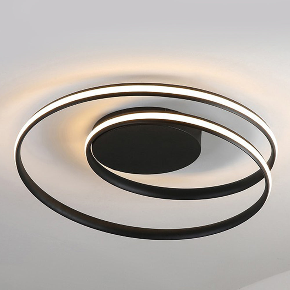 Minimalistische Zwarte Plafondlamp met Geometrisch Ontwerp voor Slaapkamer en Woonkamer 7