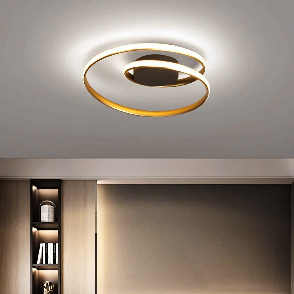 Minimalistische Zwarte Plafondlamp met Geometrisch Ontwerp voor Slaapkamer en Woonkamer 8