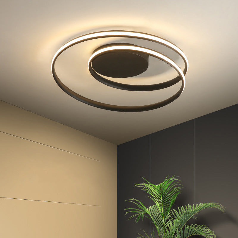 Minimalistische Zwarte Plafondlamp met Geometrisch Ontwerp voor Slaapkamer en Woonkamer 9