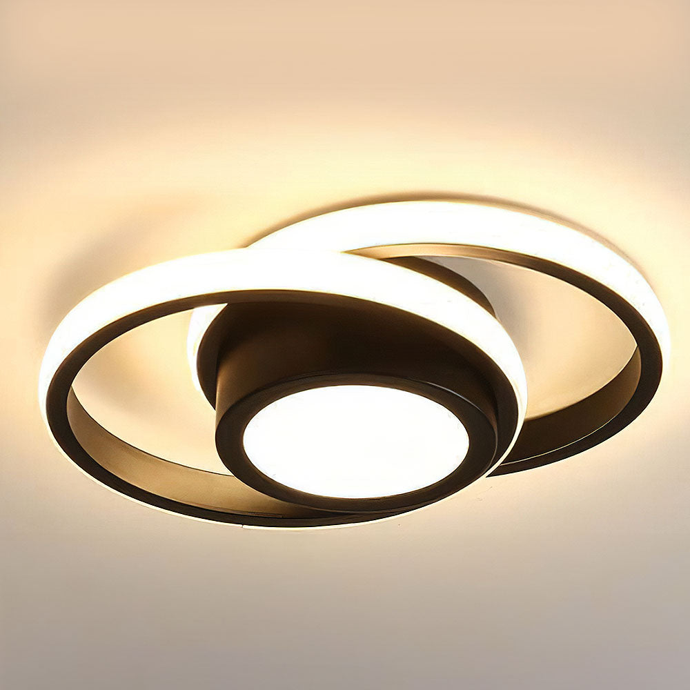 Modern Minimalistisch Halo Duo Plafondlicht met Warm LED Licht voor Woonruimtes en Slaapkamers 0