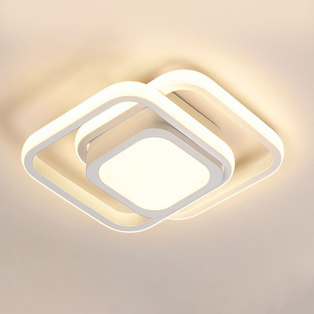 Modern Minimalistisch Halo Duo Plafondlicht met Warm LED Licht voor Woonruimtes en Slaapkamers 10